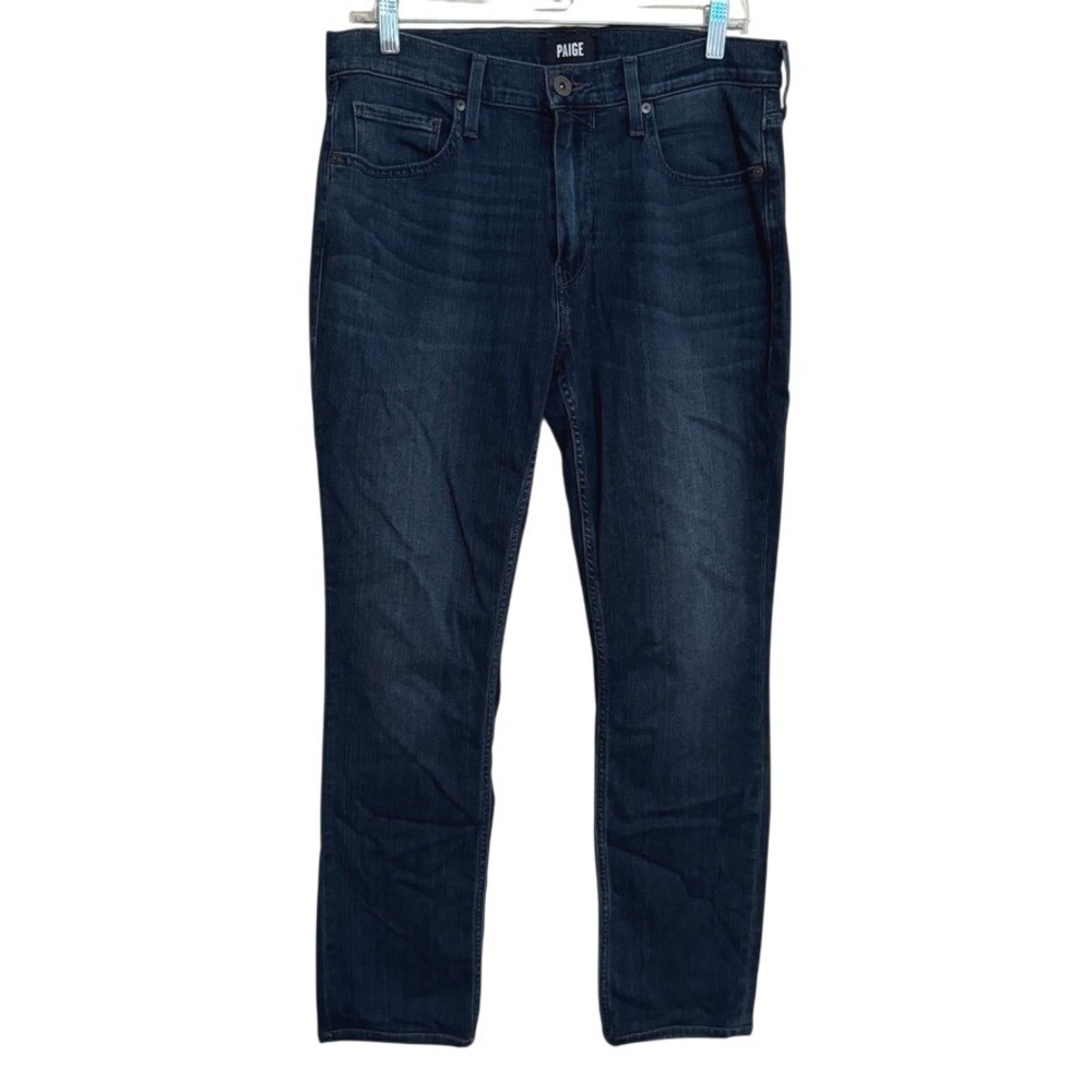 Paige Federal Jeans Mens Size 32 Blue Straight‎ Leg Stretch Denim Mexico Made